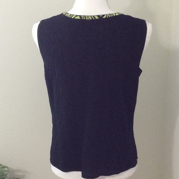 ❤️ MING WANG black sleeveless knit shell, sz M - Picture 4 of 7
